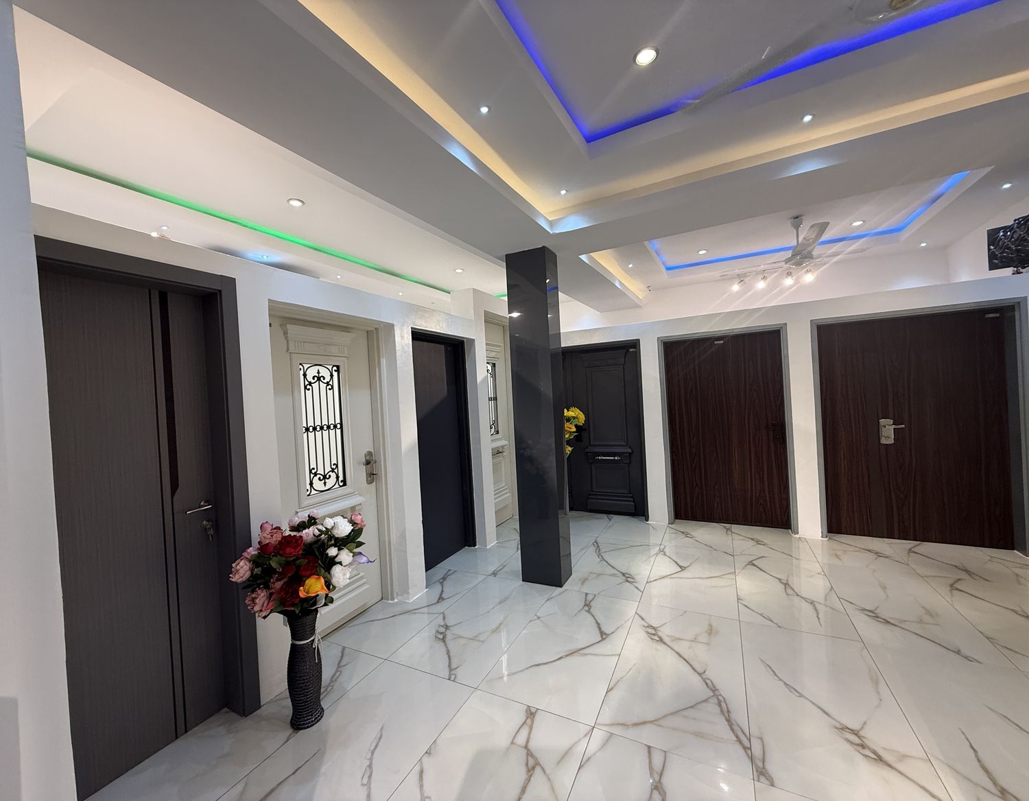The Royal Locks showroom in Kumasi, with the security door range on display
